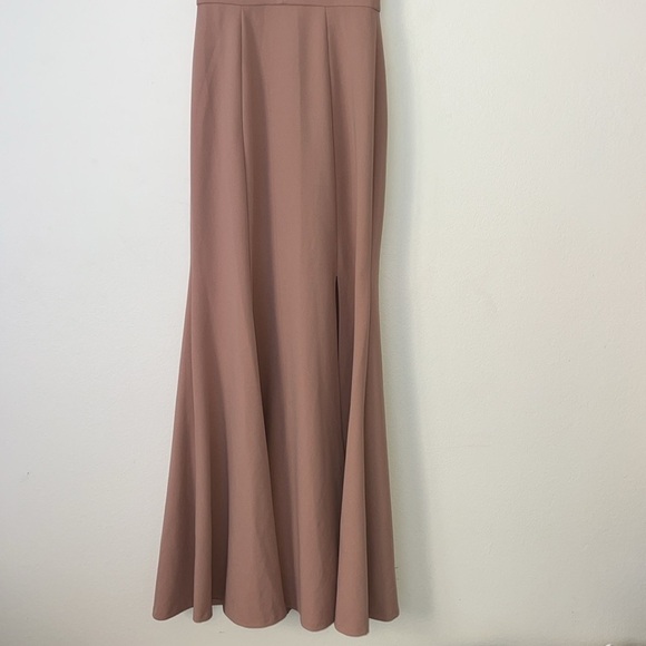 Jenny Yoo Collection Kayleigh Long Maxi Bridesmaid Dress Size 6 Whipped Apricot - Picture 6 of 16